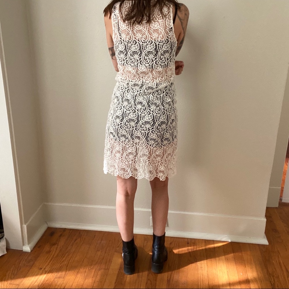 Johnny Was Cotton Crocheted White Beach Dress - Picture 3 of 7